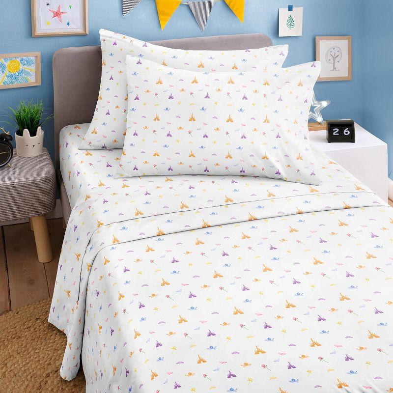 CGK Linens 4 Piece Kids Microfiber Sheet Set - Wrinkle Free - Cute, Cozy, Soft