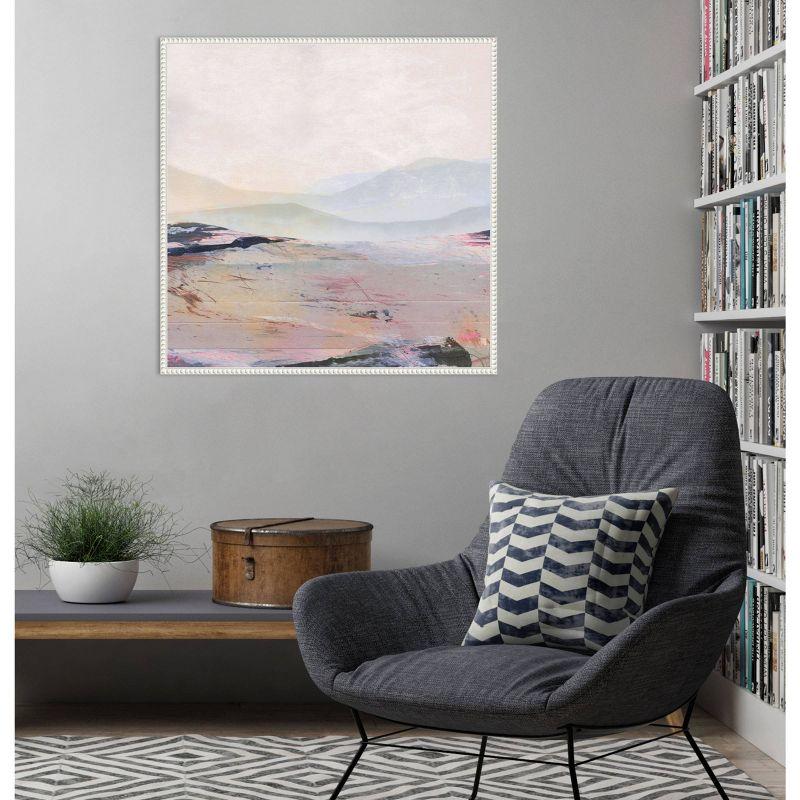 30"x30" Summer Horizon by Dan Hobday Framed Canvas Wall Art Print White - Amanti Art: Modern Decor, Lithograph, Horizontal Layout