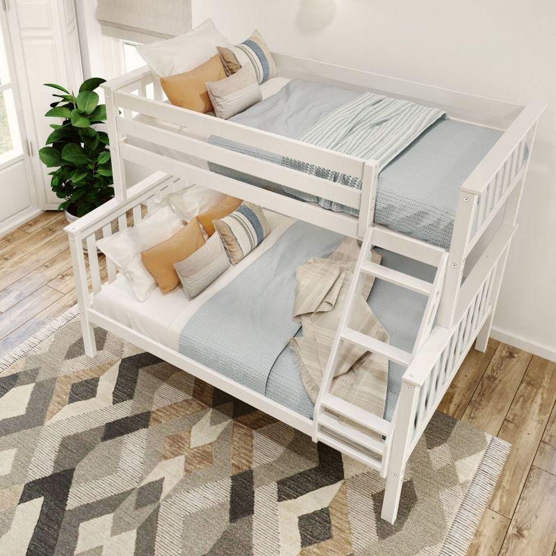 Plank+Beam Bunk Bed Twin over Full, Classic Adults Bunk Beds Solid Wood, No Box Spring Needed