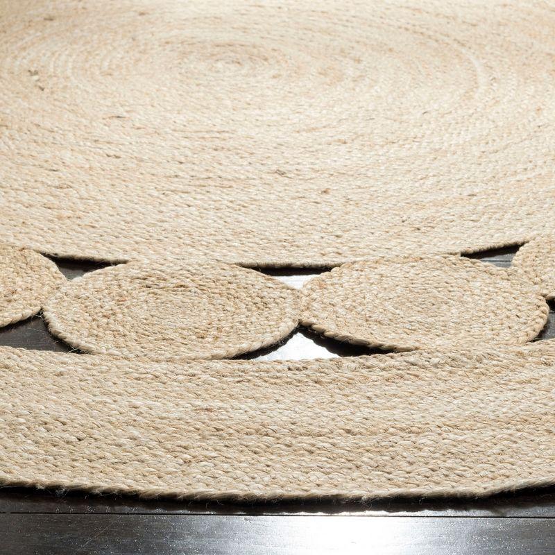 Natural Fiber NF364 Hand Woven Indoor Accent Rug - Ivory - 3' Round - Safavieh.