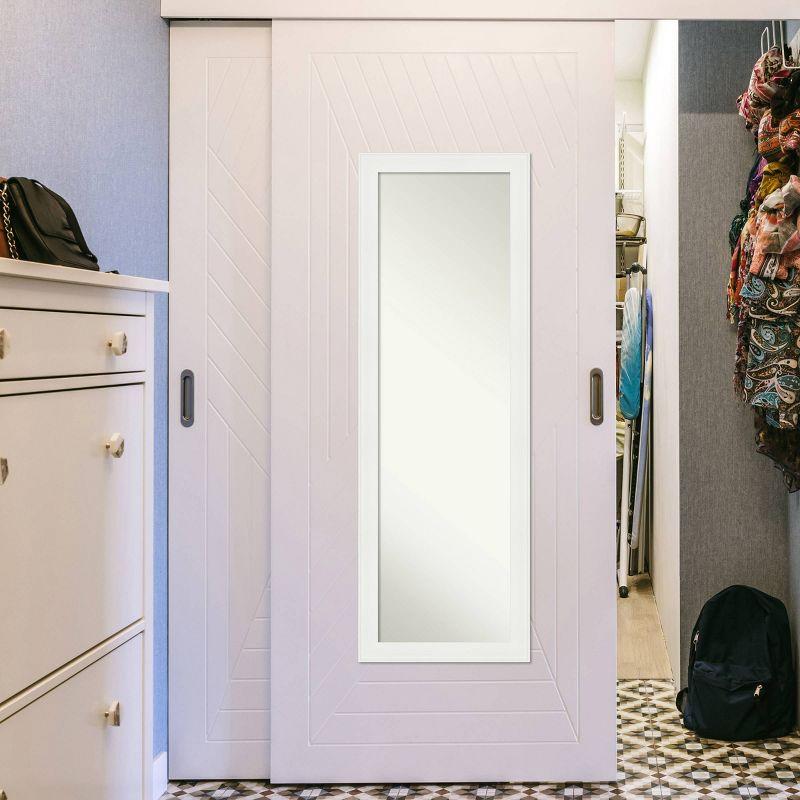 Vanity White Full Length Rectangular Door Mirror