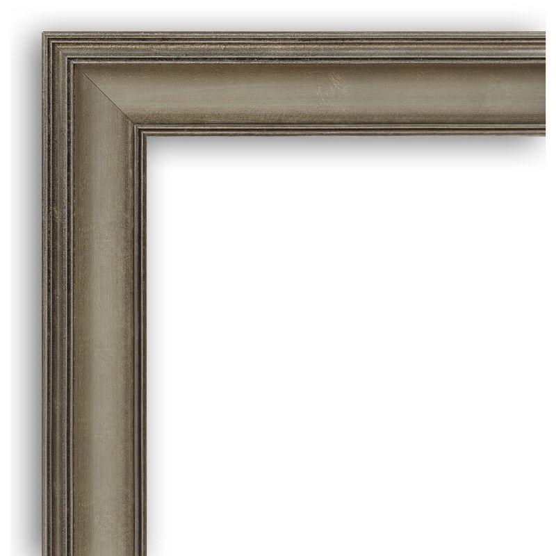 Antique Silver Narrow Wood Rectangular Picture Frame