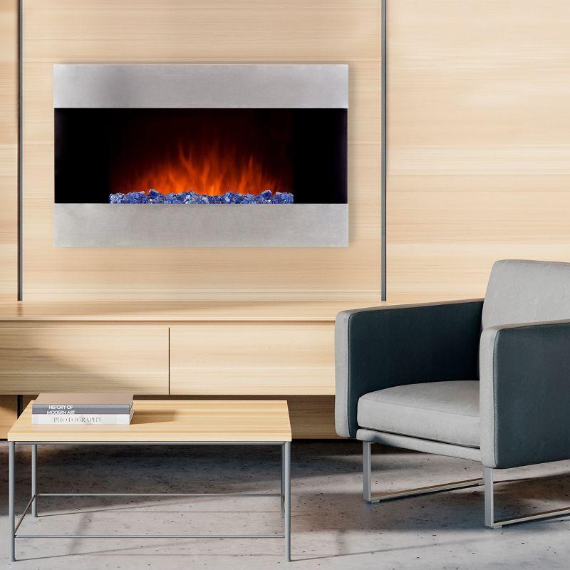 Pure Garden 10lbs Fire Pit Glass - 1/2-Inch Crushed Glass Rocks for Fireplaces, Landscape, Aquariums, or Vases