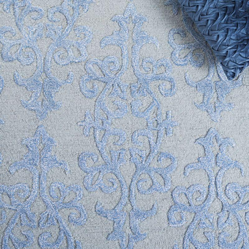 Bella BEL127 Hand Tufted Area Rug - Blue - 5'x5' - Safavieh.