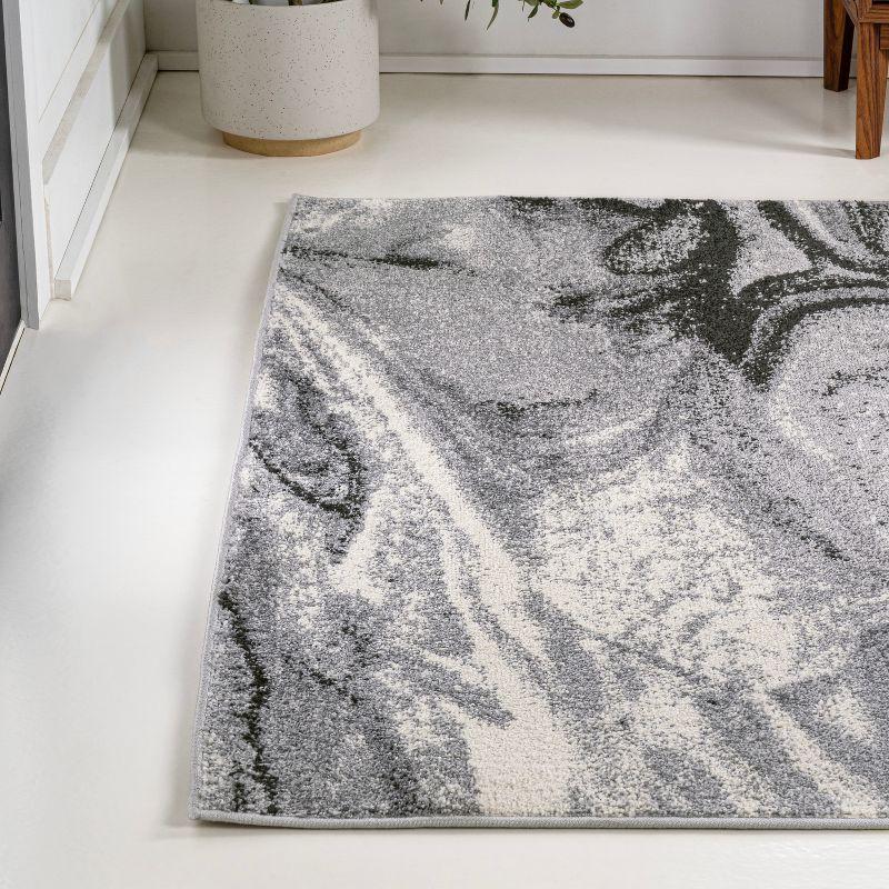 Viscon Abstract Marble Contemporary Area Rug - JONATHAN Y