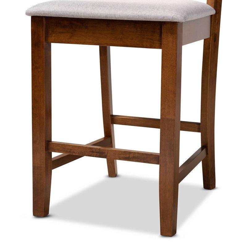 2pc Nicolette Wood Counter Height Barstool Set - Baxton Studio