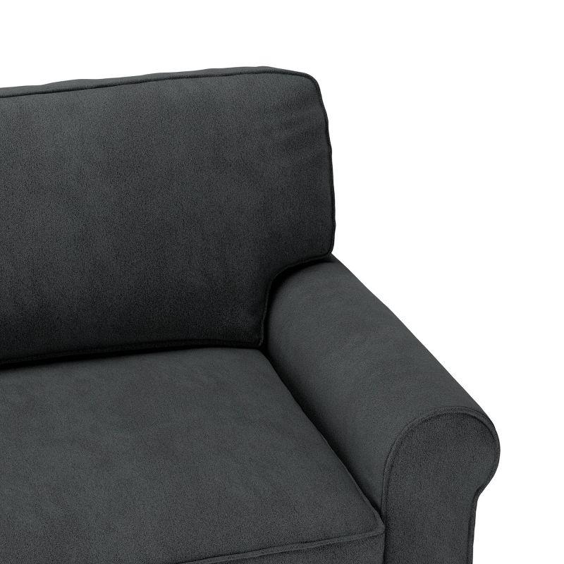 Serta Copenhagen 61" Rolled Arm Sofa, Easy Care Fabric, Soft Pillow Back, Pocket Coil Seat Cushions