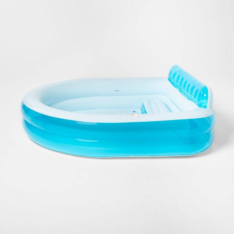 14.96'' x 5.91'' x 17.52'' Family Pool with Bench 140 gal Oval Kiddie Pool - Sun Squad™