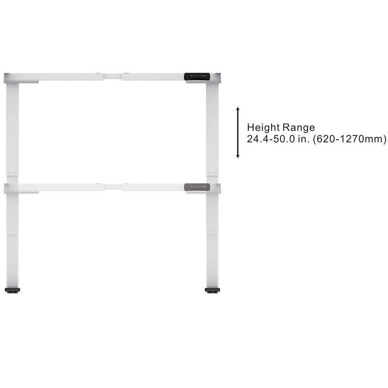 Monoprice Dual Motor 3-Stage Sit-Stand Desk, v2, White | Ergonomic Work From Home, Office, Workstation Stand up Desk - Workstream Collection