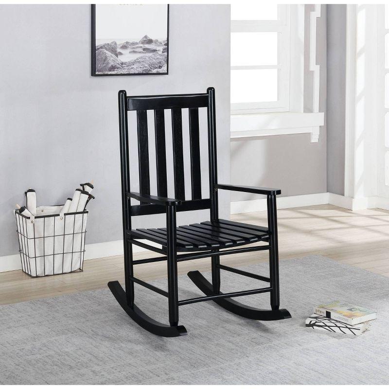 Annie Solid Wood Slat Back Wooden Rocking Accent Chair - Coaster