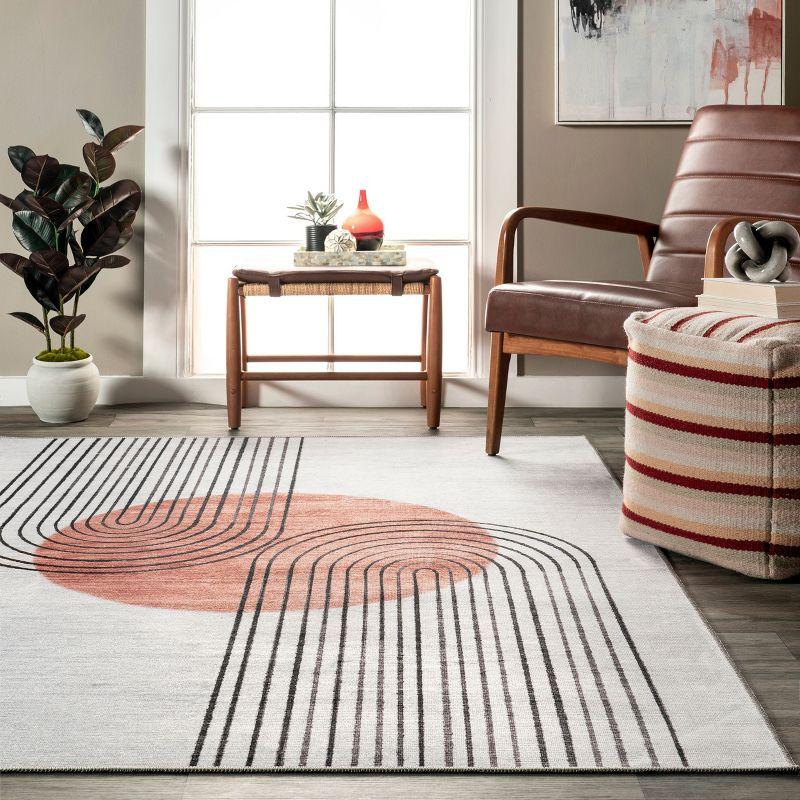 Nuloom Martine Abstract Sun Machine Washable Indoor Area Rug