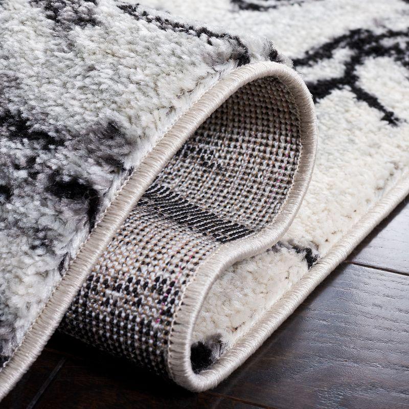 Tulum TUL274 Power Loomed Area Rug - Ivory/Black - 6'7"x6'7" - Safavieh.