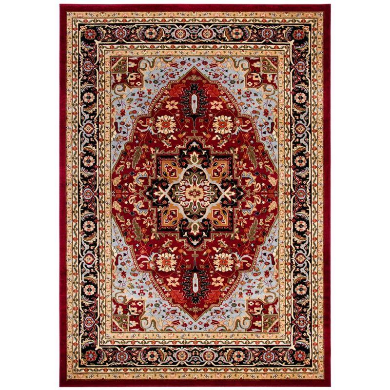 Lyndhurst Heriz LNH330 Power Loomed Area Rug - Red/Black - 9'x12' - Safavieh