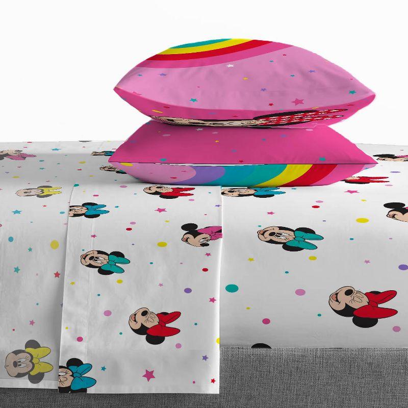 Sunny Side Up Disney Minnie Mouse Rainbow Dots Sheet Set