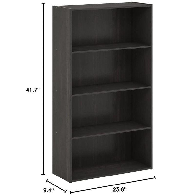 Furinno 4-Cube Open Shelf Bookcase Multi-functional Storage Display Cabinet,Espresso