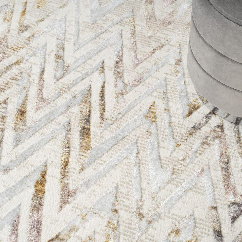 Nourison Glam Contemporary Chevron Indoor Rug