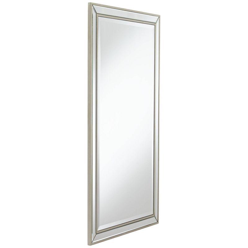 Helena Bright Silver Beveled Rectangular Wall Mirror 47"