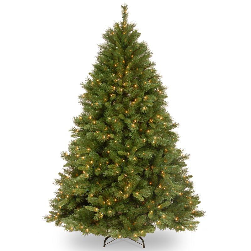 7.5 ft Prelit Winchester Pine Artificial Christmas Tree with Clear Lights