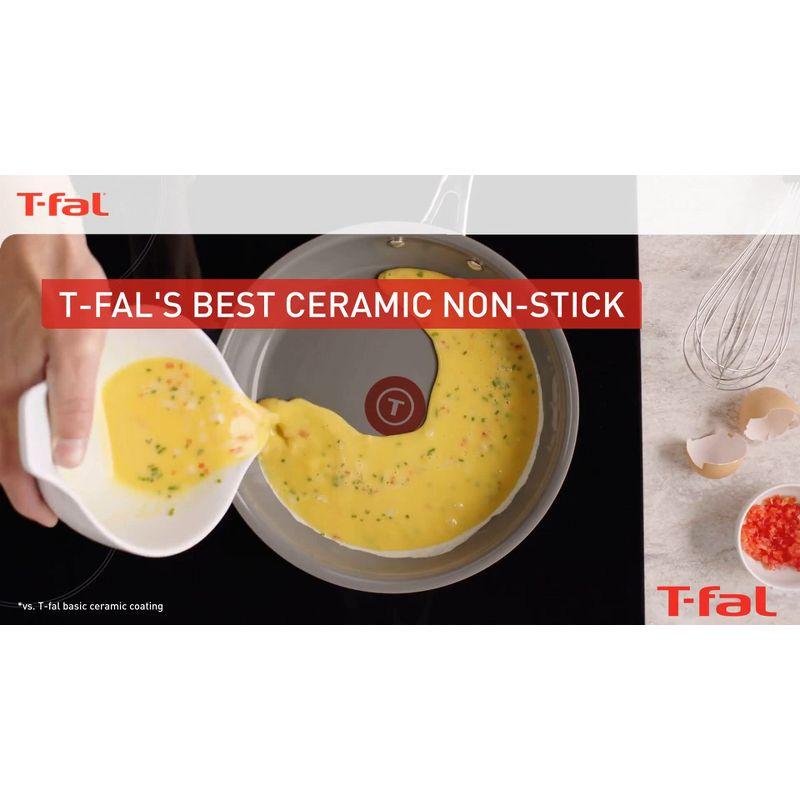 T-fal 5.5qt Jumbo Cooker, Ceramic Excellence Nonstick Cookware Gray