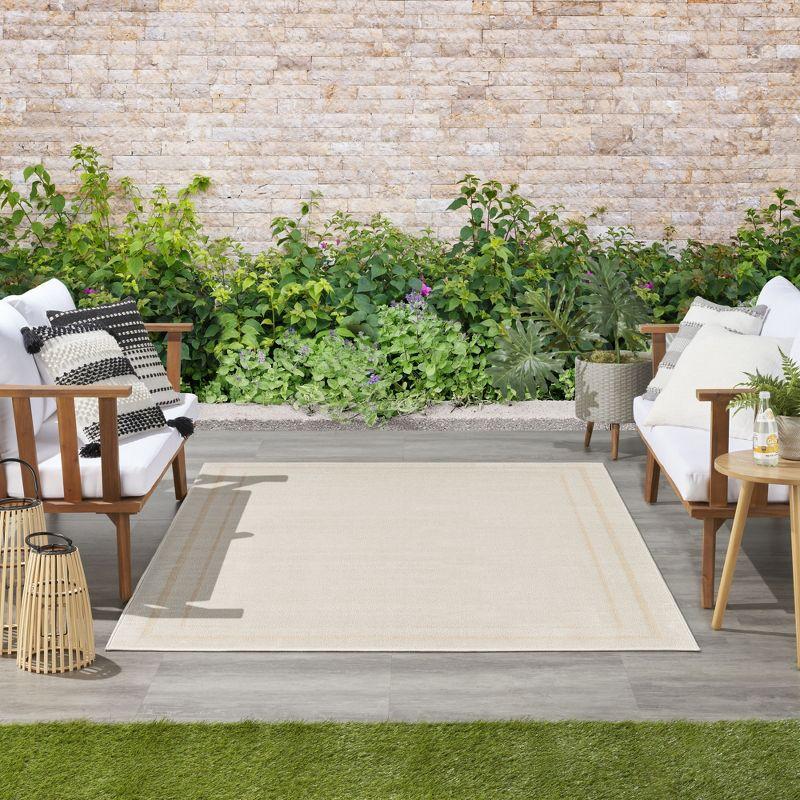 Nourison Essentials Bordered Indoor Outdoor Area Rug