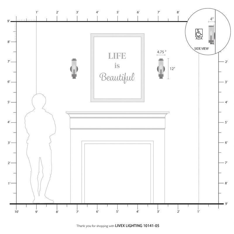 Livex Lighting Castleton 1 - Light Sconce in  Polished Chrome