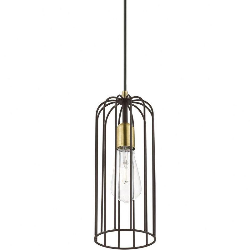 Glenbrook Mini 5'' Bronze & Antique Brass Indoor/Outdoor Pendant Light