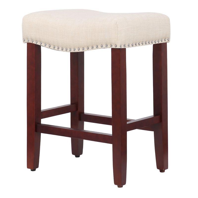 WestinTrends 24" Upholstered Saddle Seat Counter Stool