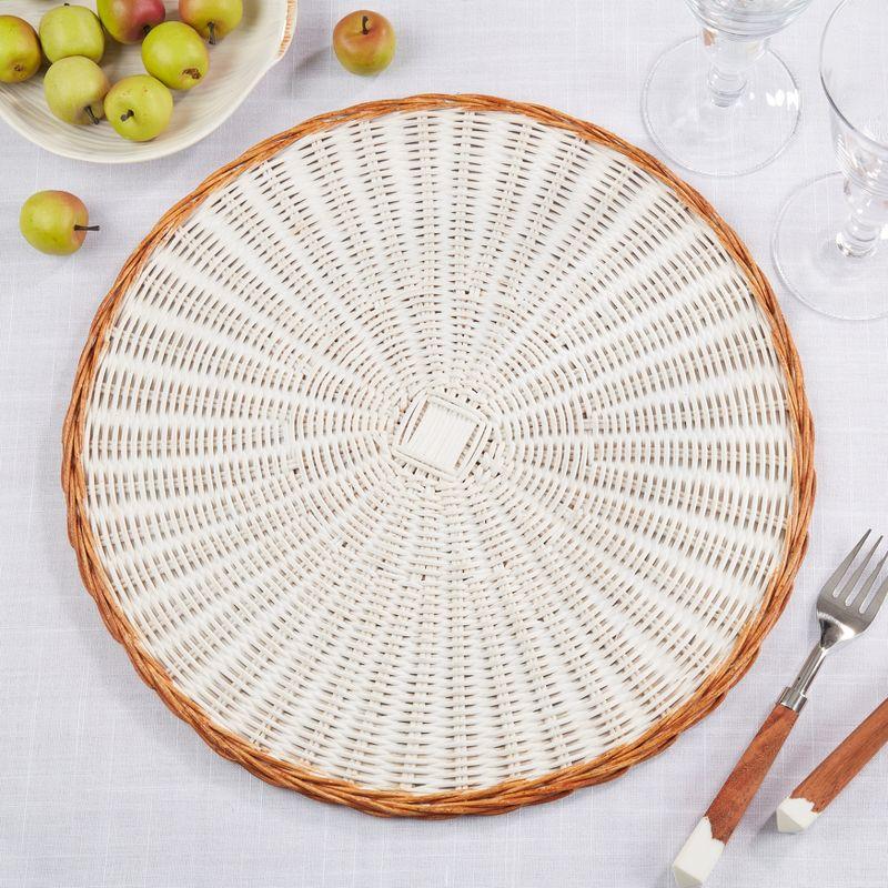 Avignon Rattan No Pattern Round Placemat