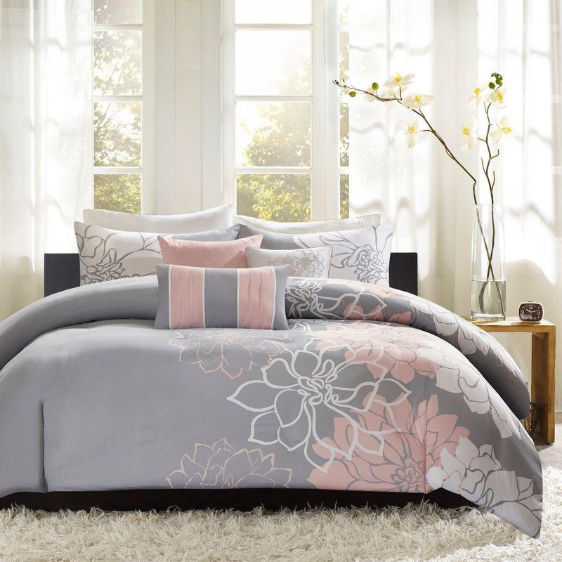 Lola Cotton Sateen Floral Duvet Cover Set