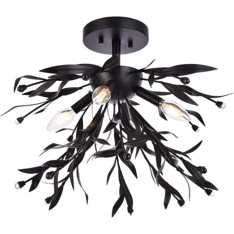 Elegant Lighting Priscilla 18.5 inch flush mount in black