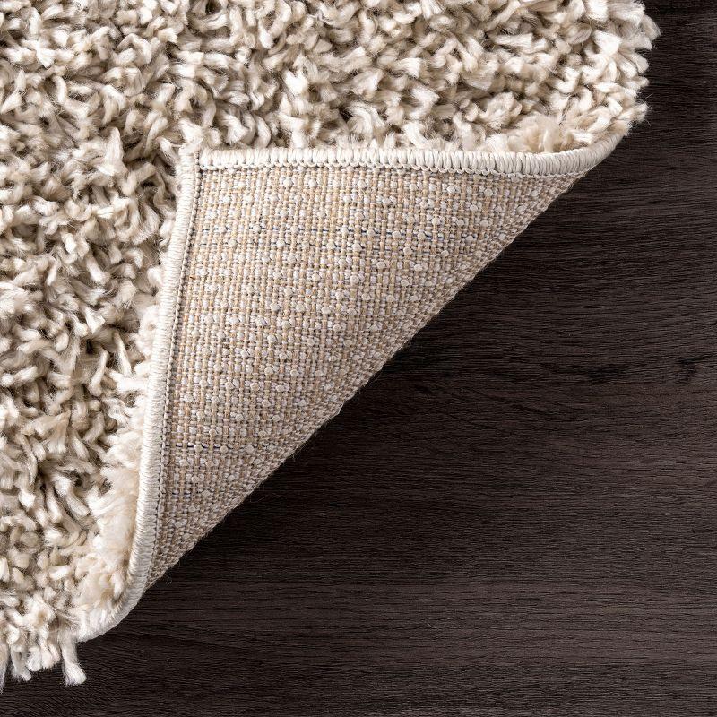Nuloom Kara Solid 9x12 Shag Indoor Area Rug for Living Room Bedroom Dining Room Nursery, Beige
