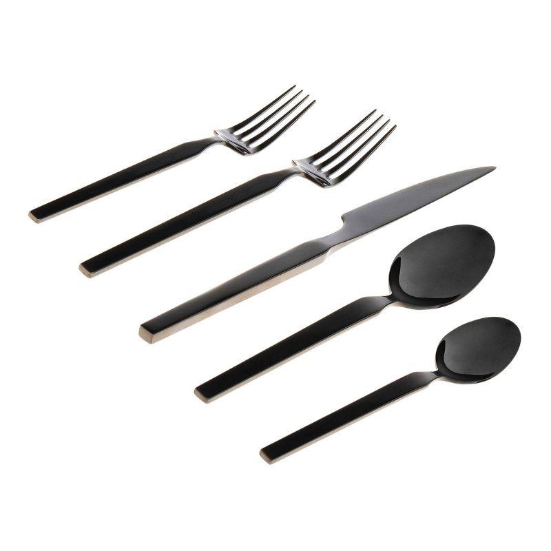 Godinger Silver Art Co Oliver Mirrored 18/10 Stainless Steel Flatware 20 Piece, Service For 4