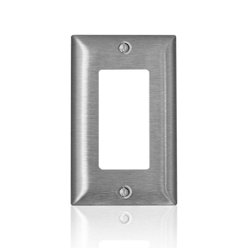 Leviton Stainless Steel 1-Gang Decorator Wall Plate