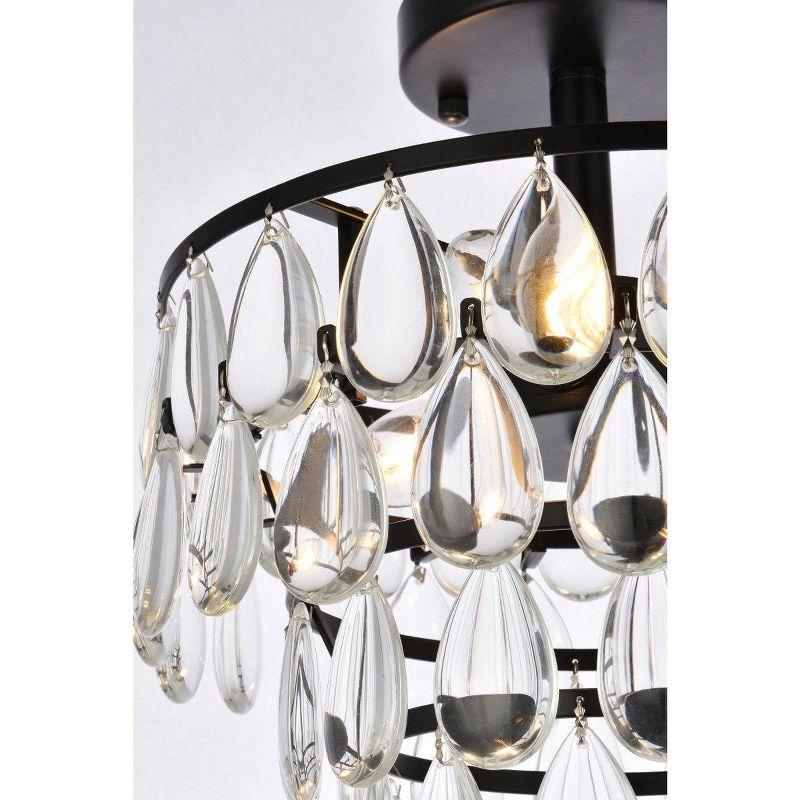 Elegant Lighting Mila 12 inch flush mount in black