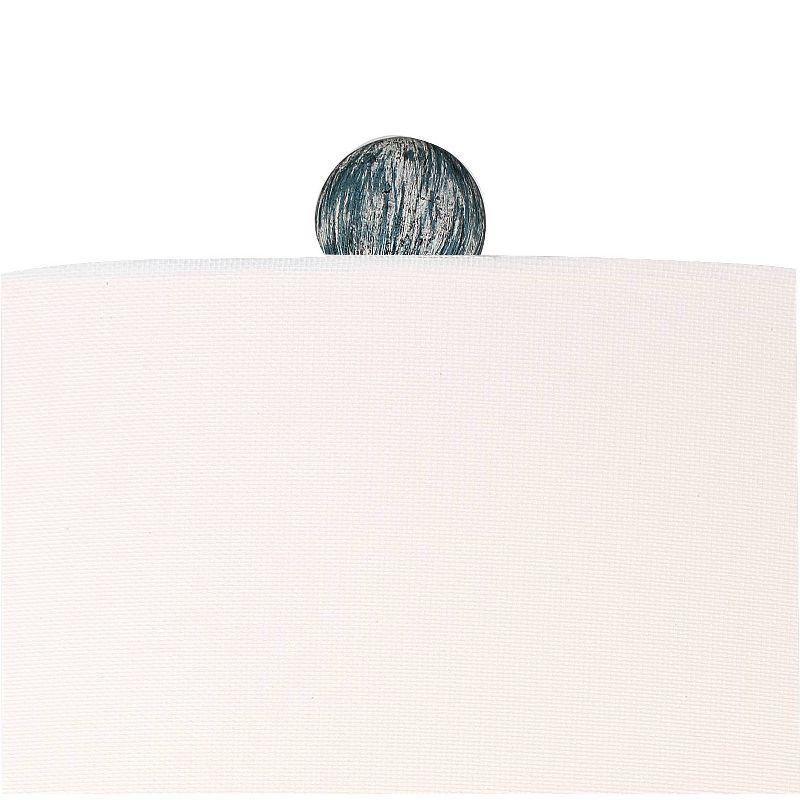 Regency Hill Tanya Traditional Table Lamps 26 1/2" High Set of 2 Blue Washed Tapered Drum Shade for Bedroom Living Room Bedside Nightstand Office Kids