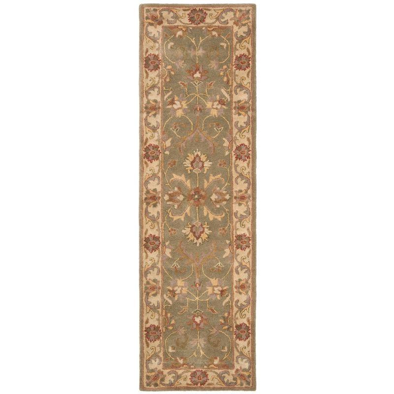 Heritage HG811 Hand Tufted Runner Rug - Green/Gold - 2'3"x8' - Safavieh.