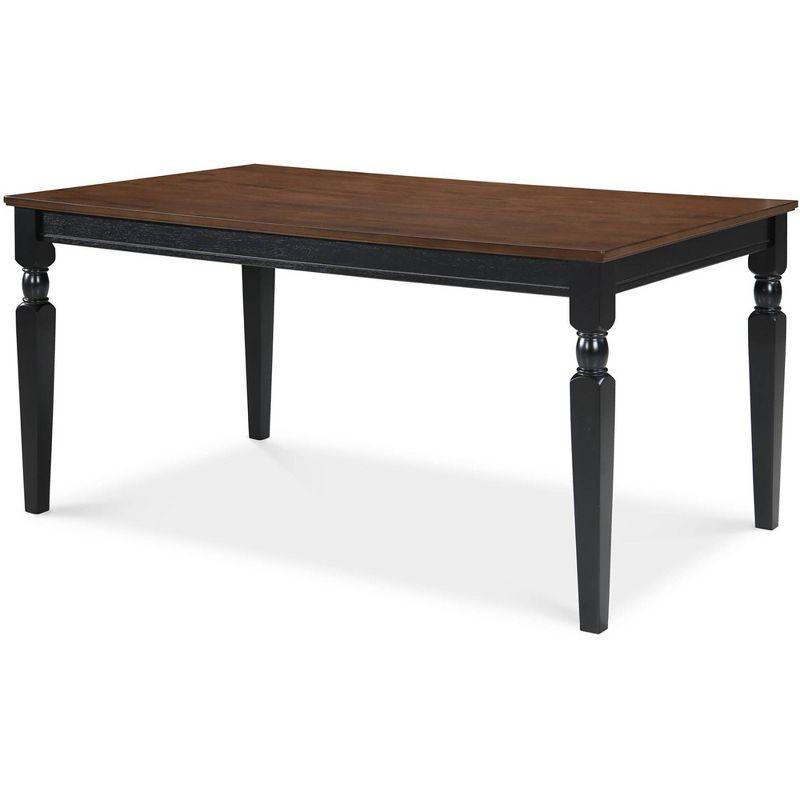 Cottage Charm 62" Reclaimed Wood Dining Table in Black