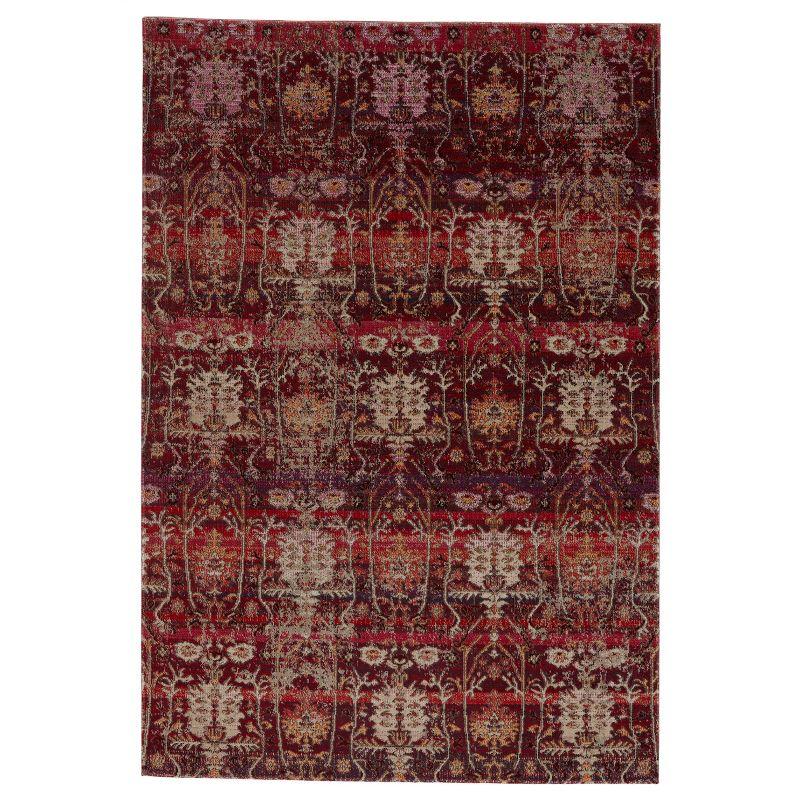 4'x6' Genesee Indoor/Outdoor Trellis Area Rug Red/Beige - Jaipur Living