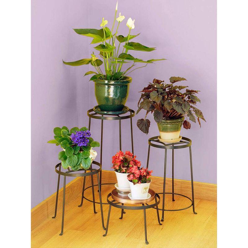 Indoor Outdoor Diamond Shaped Argyle Plant Stand Roman Bronze Powder Coat Finish - Achla Designs