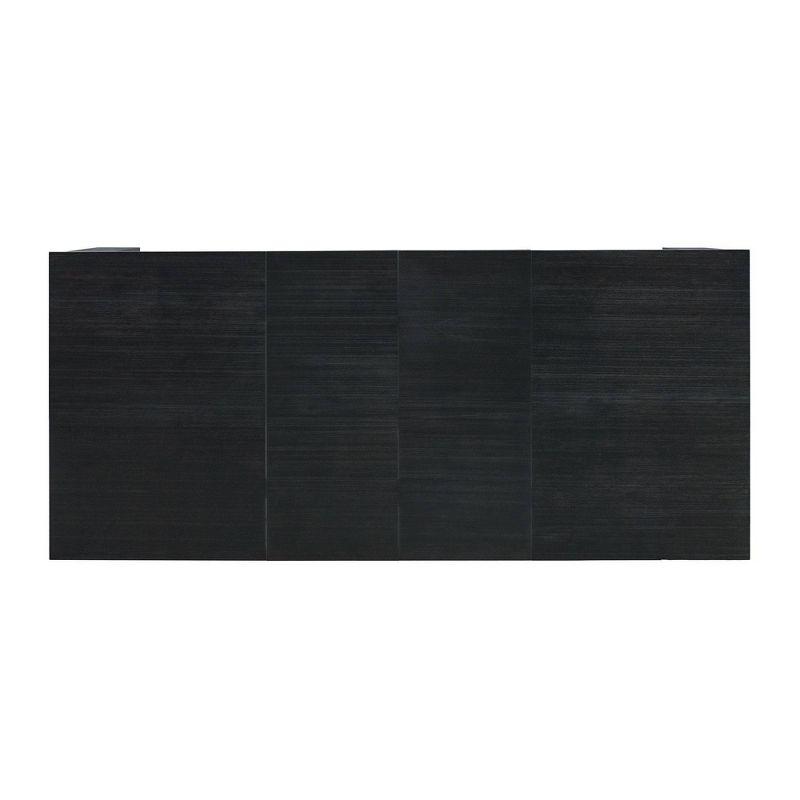 Jasper Extendable Dining Table Black - Picket House Furnishings: Modern Style, Removable Leaf, Seats 4