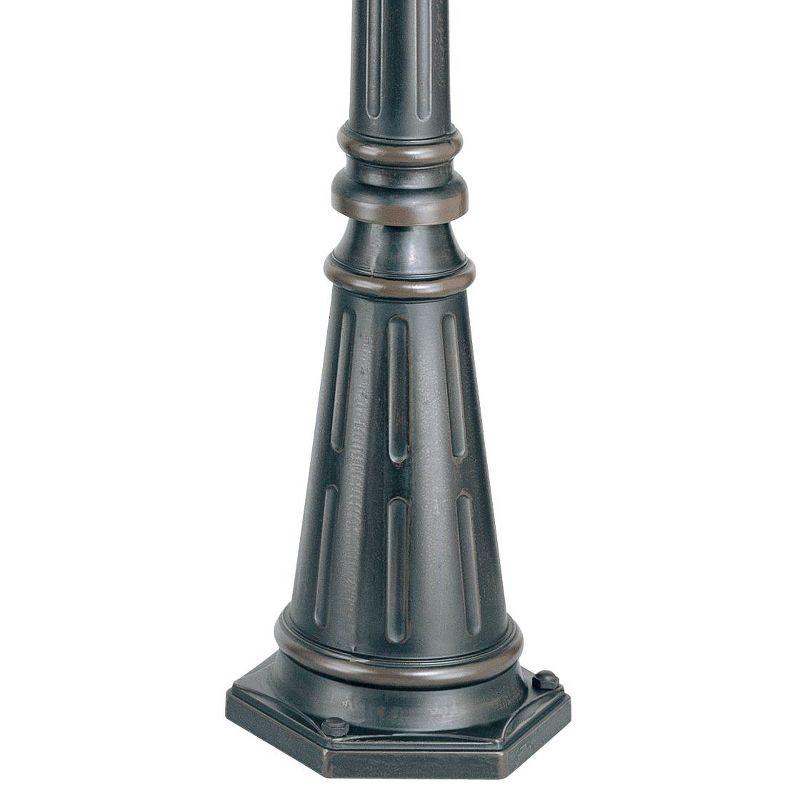 John Timberland Hepworth Vintage Post Light Pole and Cap Base Dark Bronze 76 3/4" for Exterior Barn Deck House Porch Yard Patio Home Garage Outside