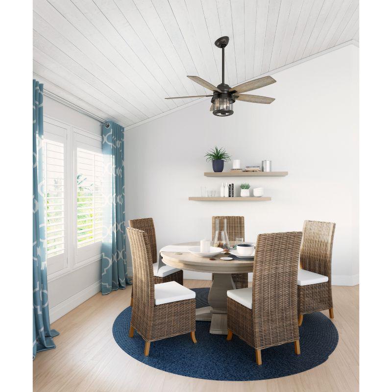 Hunter Fan 52" Coral Bay 5 - Blade Outdoor Standard Ceiling Fan with Remote Control and Light Kit Included
