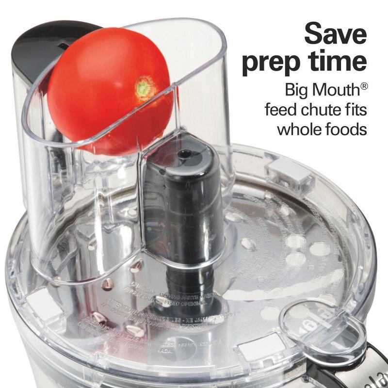 Hamilton Beach Big Mouth Duo 12 Cup Food Processor Includes 4 Cup Mini Bowl and 12 Cup Bowl 70580: 500W, 2 Speeds, Dishwasher-Safe