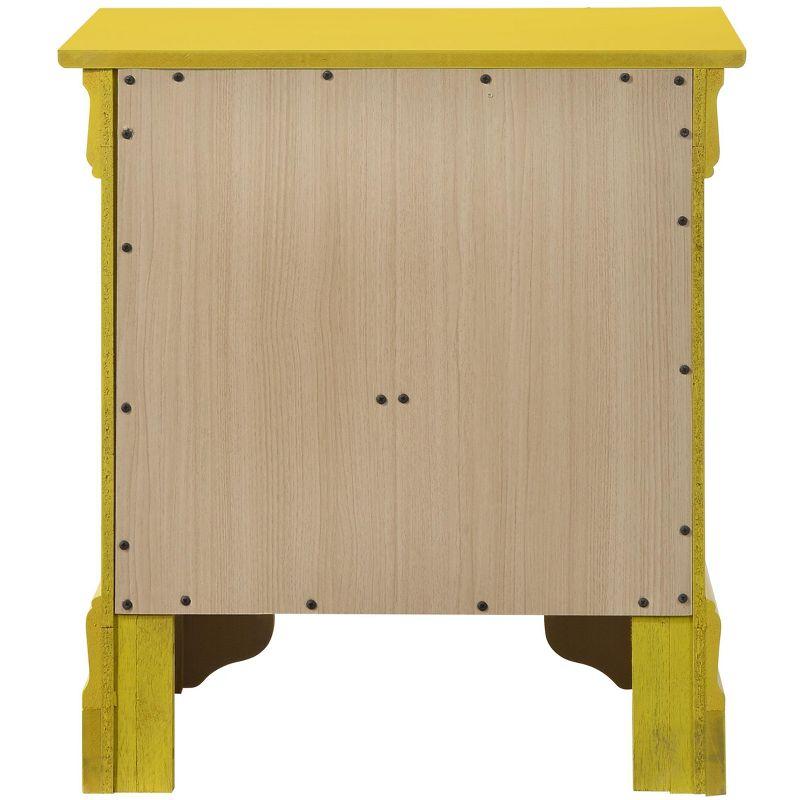 Louis Philippe Yellow 2-Drawer Solid and Manufactured Wood Nightstand