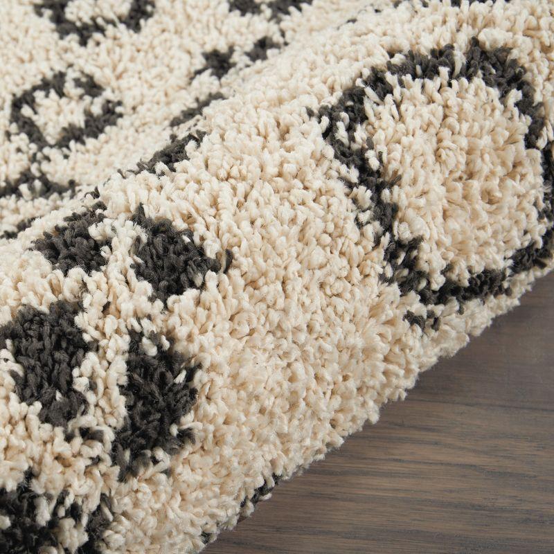 Nourison Marrakesh Shag MRK02 Cream Area Rug 5'3" x 7'11"