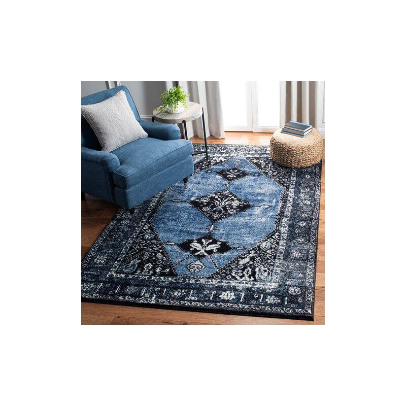 Vintage Hamadan VTH217 Power Loomed Indoor Area Rug - Blue/Grey - 8'x10' - Safavieh