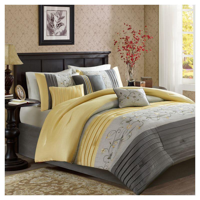 Madison Park Serene Embroidered 7 Piece Comforter Set