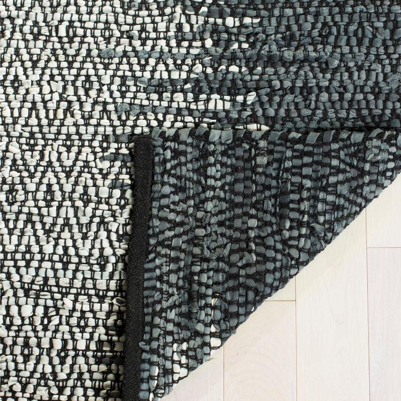 Vintage Leather VTL101 Hand Woven Indoor Accent Rug - Grey/Cream - 3'x5' - Safavieh