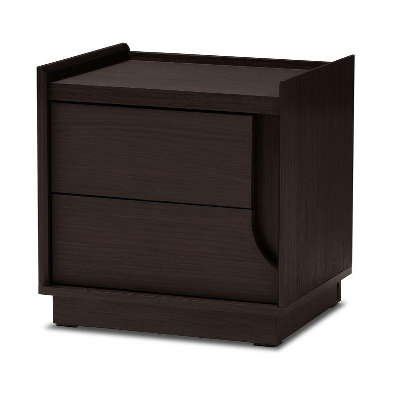 Larsine Brown Engineered Wood 2-Drawer Nightstand