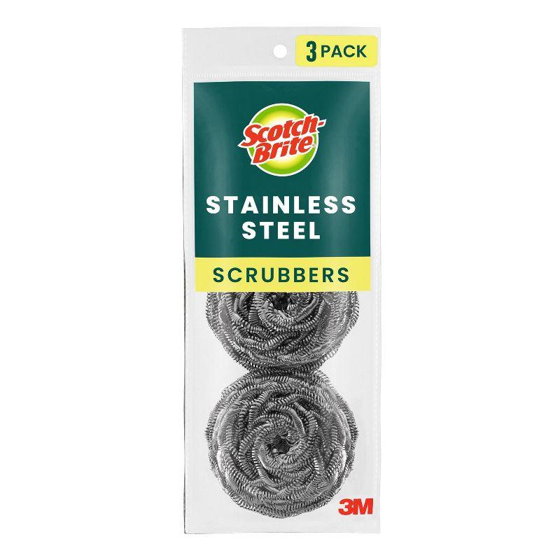 Scotch-Brite Stainless Steel Scrubbing Pads - 3ct